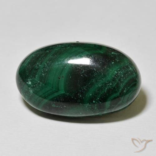 44.21ct Naturale Verde scuro Malachite, Ovale, Opaco