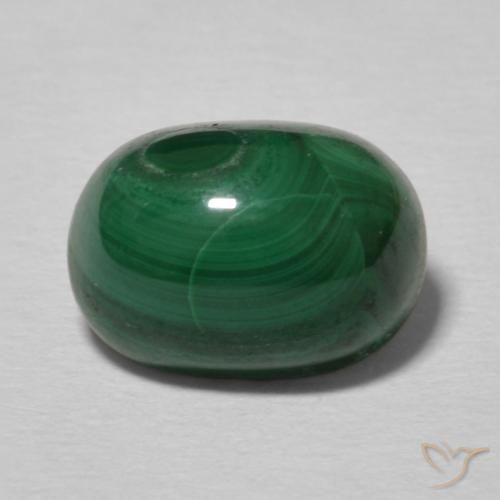 3.51ct Naturale Verde multicolore Malachite, Ovale, Opaco