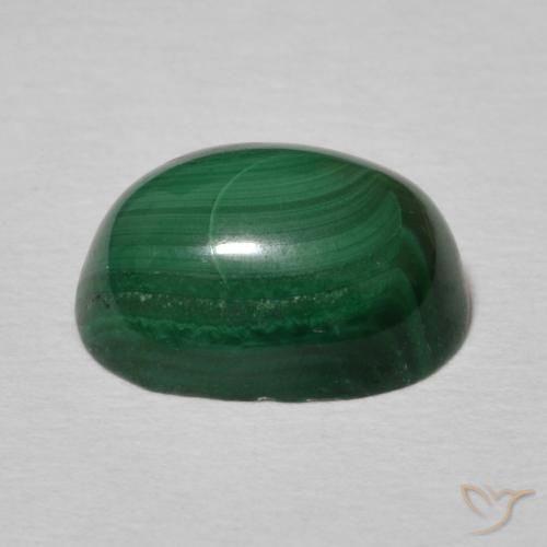 Malachite Verde multicolore naturale da 3.51 ct, Ovale, Opaco