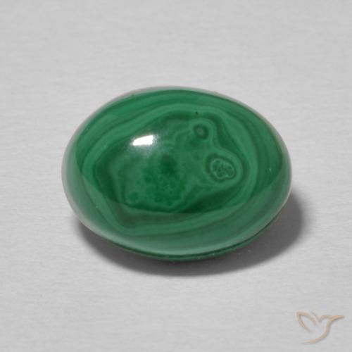 2.90ct Naturale Verde medio Malachite, Ovale, Opaco
