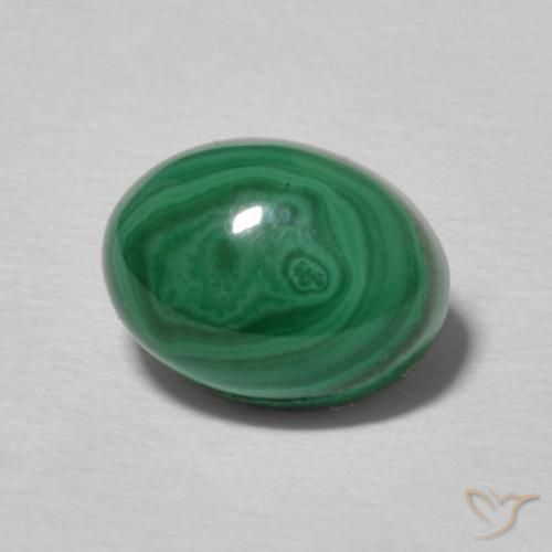 Malachite Verde medio naturale da 2.90 ct, Ovale, Opaco