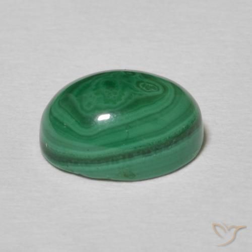 Malachite Verde medio naturale da 2.90 ct, Ovale, Opaco