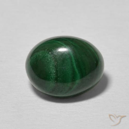 2.66ct Naturale Verde scuro Malachite, Ovale, Opaco