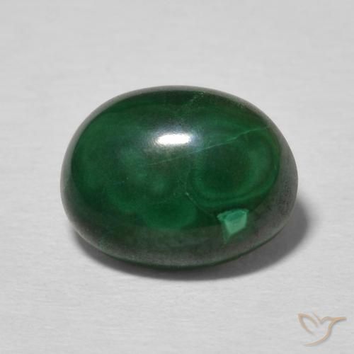 2.97ct Naturale Verde scuro Malachite, Ovale, Opaco