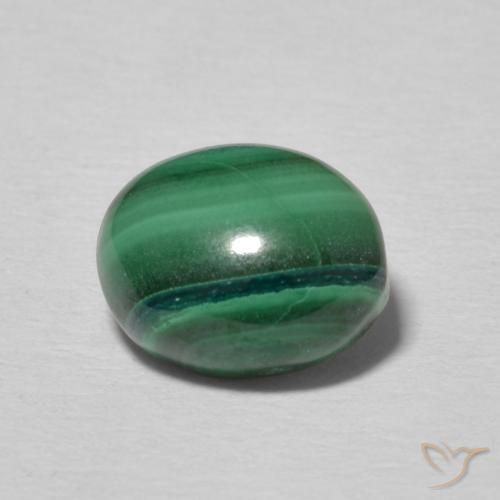 2.97ct Naturale Verde multicolore Malachite, Ovale, Opaco