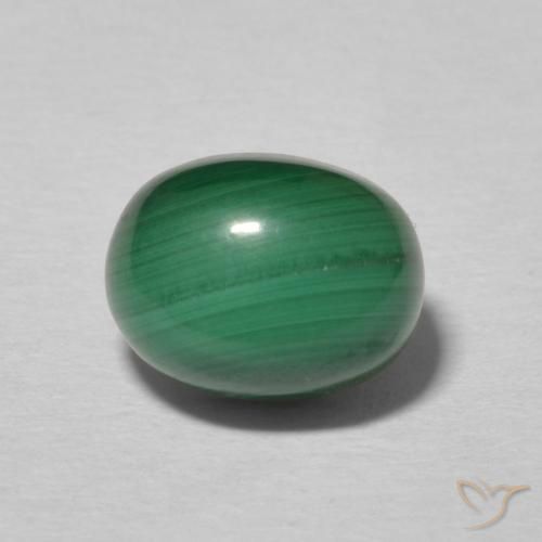 3.25ct Naturale Verde multicolore Malachite, Ovale, Opaco