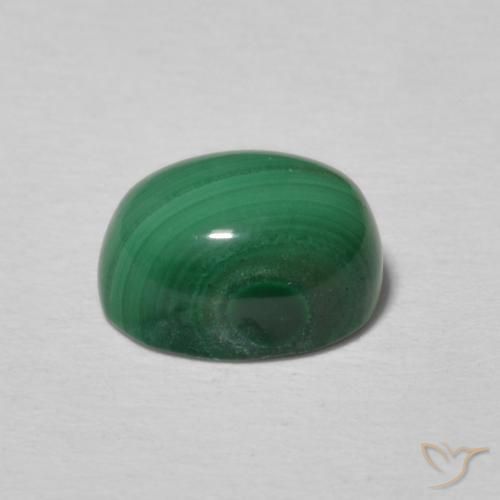 Malachite Verde multicolore naturale da 3.25 ct, Ovale, Opaco
