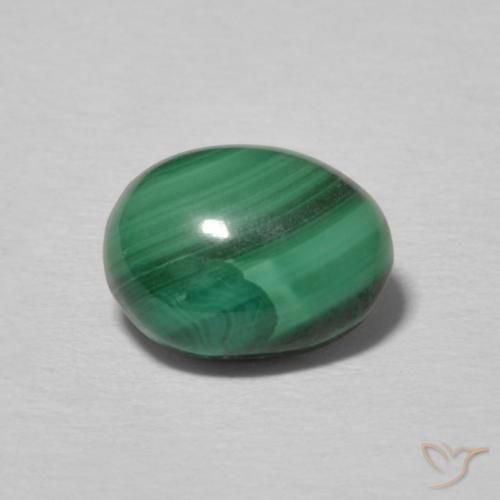 2.14ct Naturale Verde multicolore Malachite, Ovale, Opaco