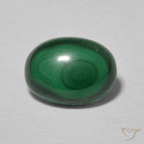 2.21ct Naturale Verde multicolore Malachite, Ovale, Opaco