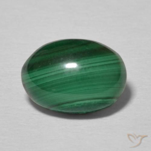 2.36ct Naturale Verde scuro Malachite, Ovale, Opaco