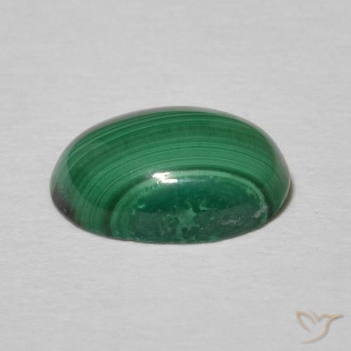 Malachite Verde scuro naturale da 2.36 ct, Ovale, Opaco