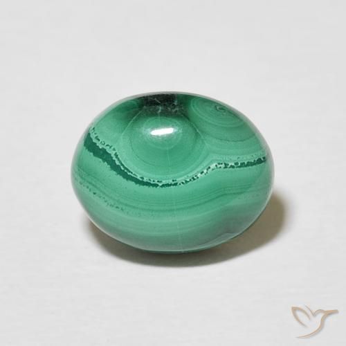 3.72ct Naturale Verde multicolore Malachite, Ovale, Opaco
