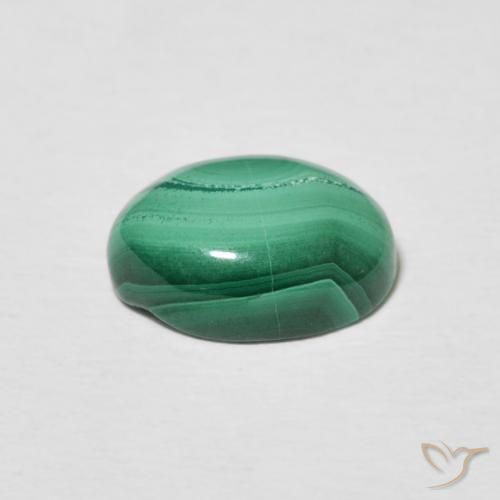 Malachite Verde multicolore naturale da 3.72 ct, Taglio ovale, Opaco