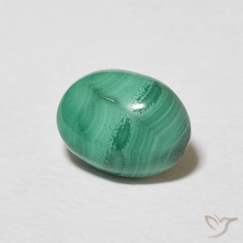 Malachite Verde multicolore naturale da 2.37 ct, Ovale, Opaco