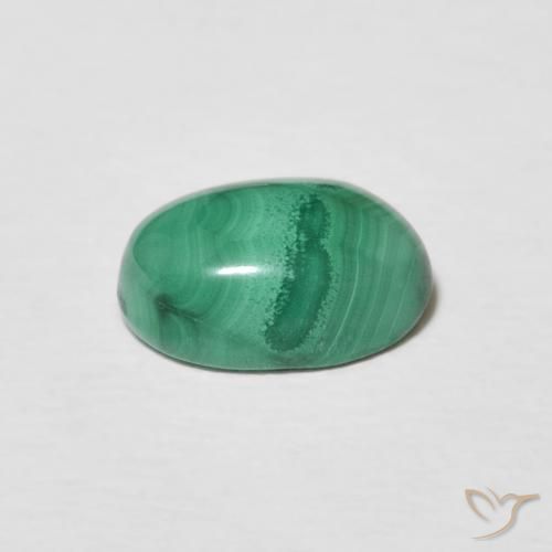 Malachite Verde multicolore naturale da 2.37 ct, Ovale, Opaco