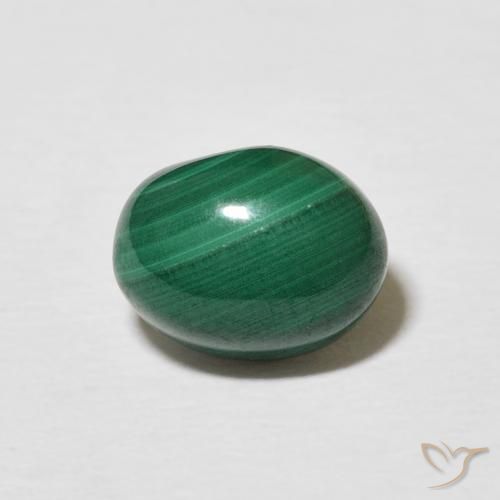 3.12ct Naturale Verde medio Malachite, Ovale, Opaco