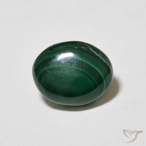 3.10ct Naturale Verde scuro Malachite, Ovale, Opaco