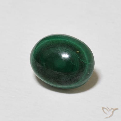Malachite Verde scuro naturale da 2.91 ct, Ovale, Opaco