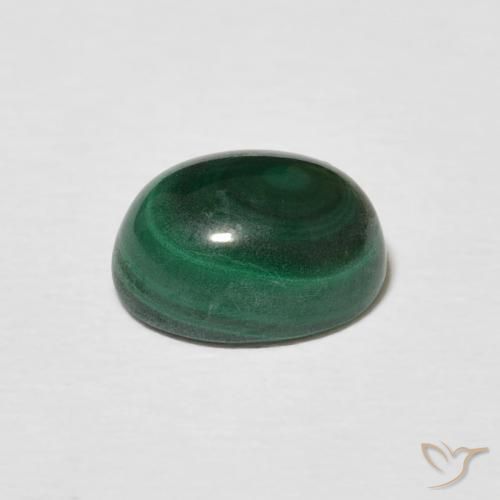 Malachite Verde scuro naturale da 2.91 ct, Ovale, Opaco