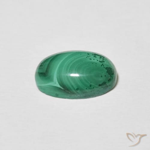 Malachite Verde multicolore naturale da 3.64 ct, Ovale, Opaco