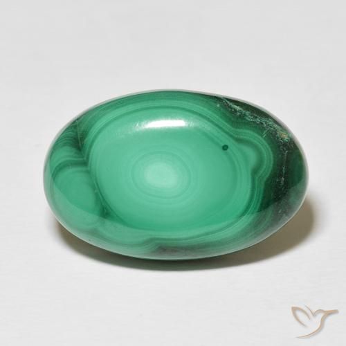 24.61ct Naturale Verde medio Malachite, Ovale, Opaco