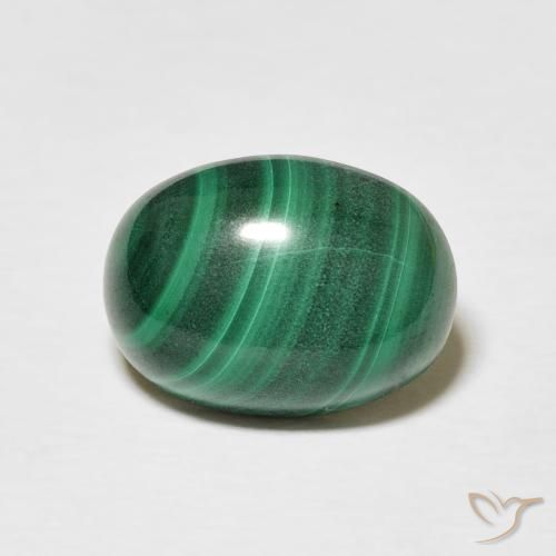 5.13ct Naturale Verde multicolore Malachite, Ovale, Opaco