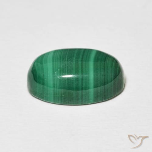 Malachite Verde medio naturale da 5.60 ct, Ovale, Opaco