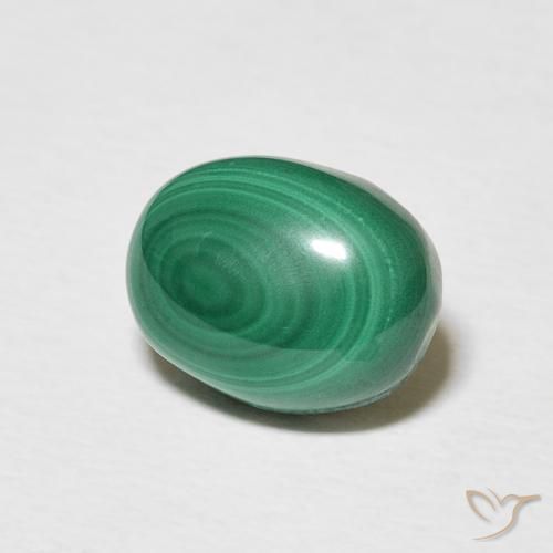 Malachite Verde multicolore naturale da 3.58 ct, Ovale, Opaco
