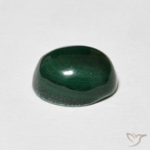 Malachite Verde scuro naturale da 4.66 ct, Ovale, Opaco
