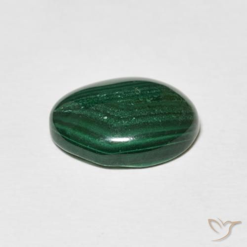 Malachite Verde medio naturale da 5.16 ct, Ovale, Opaco