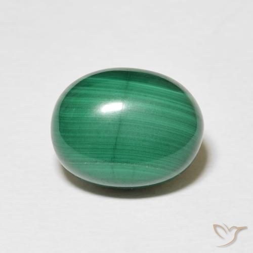 5.75ct Naturale Verde medio Malachite, Ovale, Opaco