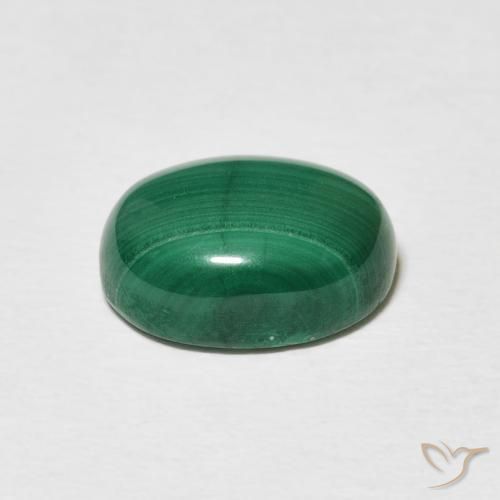 Malachite Verde medio naturale da 5.75 ct, Ovale, Opaco