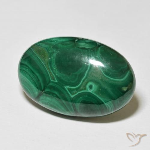 Malachite Verde scuro naturale da 46.88 ct, Ovale, Opaco