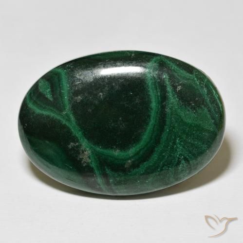 79.08ct Naturale Verde scuro Malachite, Ovale, Opaco