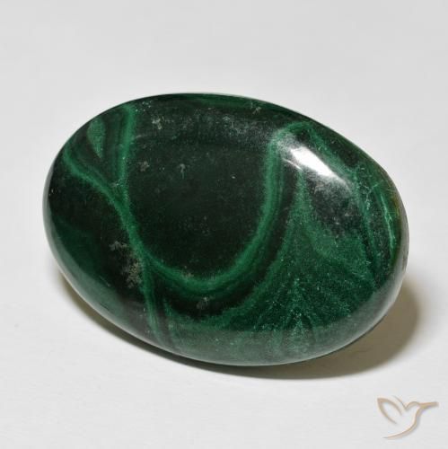 Malachite Verde scuro naturale da 79.08 ct, Ovale, Opaco