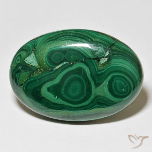 83.20ct Naturale Verde multicolore Malachite, Ovale, Opaco
