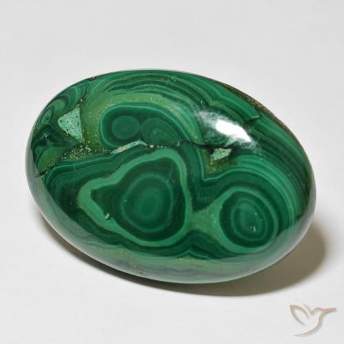 Malachite Verde multicolore naturale da 83.20 ct, Ovale, Opaco