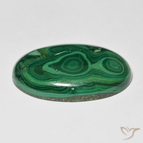 Malachite Verde multicolore naturale da 83.20 ct, Ovale, Opaco