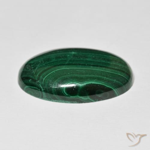 Malachite Verde medio naturale da 35.65 ct, Ovale, Opaco
