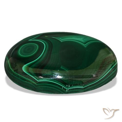 Malachite naturale verde da 53,10 ct, taglio ovale, opaco