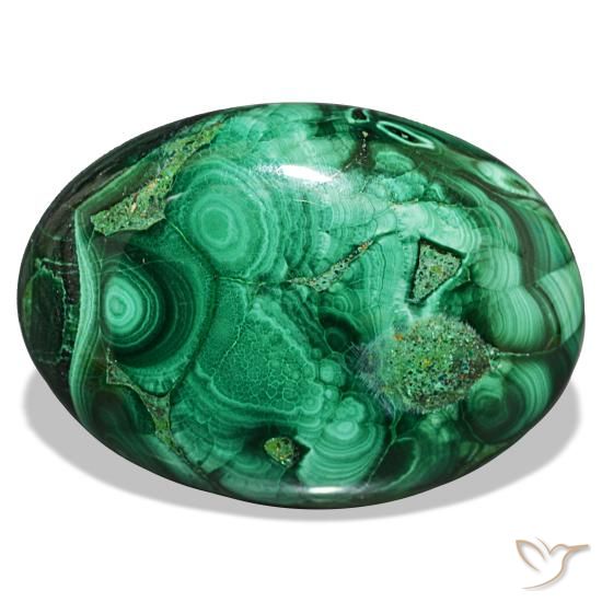 43.00ct verde malachite, ovale, opaco