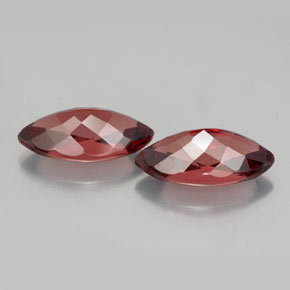 Gemme di Granato malese Color rosa naturale da  ct, Taglio marquise, VVS