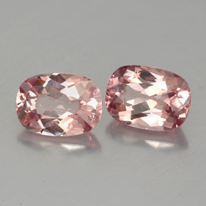 Granato malese naturale rosa da  ct, taglio a cuscino, VVS-VS