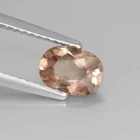 Granato malese naturale rosa da 0,98 ct, taglio ovale, VS
