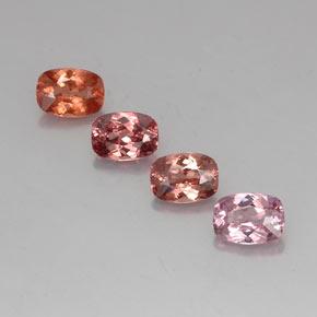 Granato malese naturale multicolore da 4,57 ct, taglio a cuscino, VVS-VS