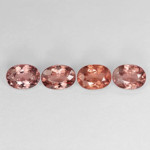 4.27ctw Naturale Rosso caldo Granato malese, Ovale, VVS-VS