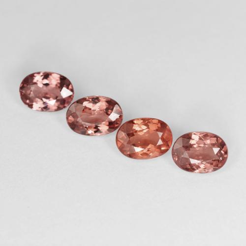 Gemme di Granato malese Rosso caldo naturale da 4.27 ct, Ovale, VVS-VS