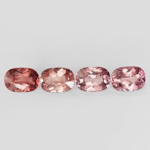 4.36ctw Naturale Rosso lampone Granato malese, Cuscino, VVS-VS