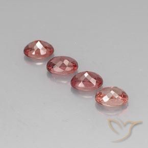Gemme di Granato malese Rosso chiaro naturale da 4.14 ct, Ovale, VVS-VS