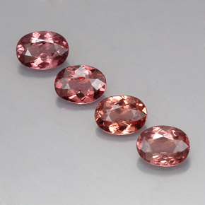 Granato malese naturale rosa da  ct, taglio ovale, VVS-VS